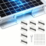 8 Pcs Solar Panel Bracket Mounting Flat Roof Yacht RV Mount Aluminum Alloy Kit