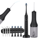 2-1 Oral Clean Kit- Water Dental flosser & Electric Toothbrush Combo- Brushing & Flossing For Daily Cleaning