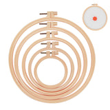 6 PCS Embroidery Hoops with 16 Needles for Embroidery Craft Sewing