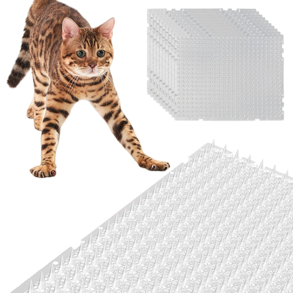 10PCS Cat Spike Mats – Indoor & Outdoor Pet Training and Deterrent Mat Set