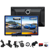 9 Inch CarPlay Screen with 4K Dashcam Front Rear Camera 64GB