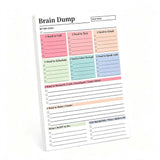 Daily Brain Dump Planner Notepad for Students Teachers Office Use