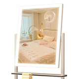 3-Color Dimmable 360-Degree Rotation Tabletop LED Vanity Makeup Mirror with Lights for Women and Mom