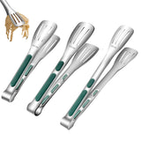3Pcs 304 Stainless Steel Cooking Tongs for Food Salad BBQ