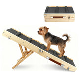 Foldable Adjustable Dog Ramp – For Couch and Bed with Non-Slip Carpet Surface