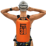 30L PVC Dry Bag Backpack Roll Top Water Resistant for Outdoors