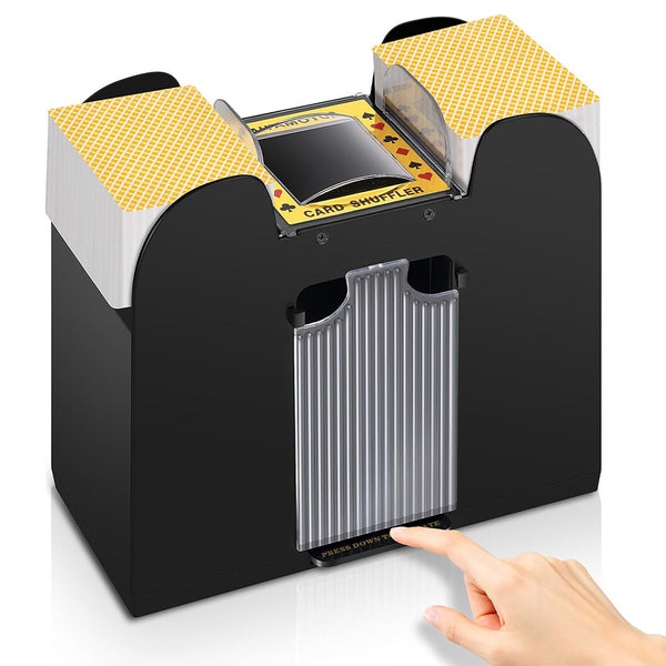 6-Deck Automatic Electric Card Shuffler – Battery Operated
