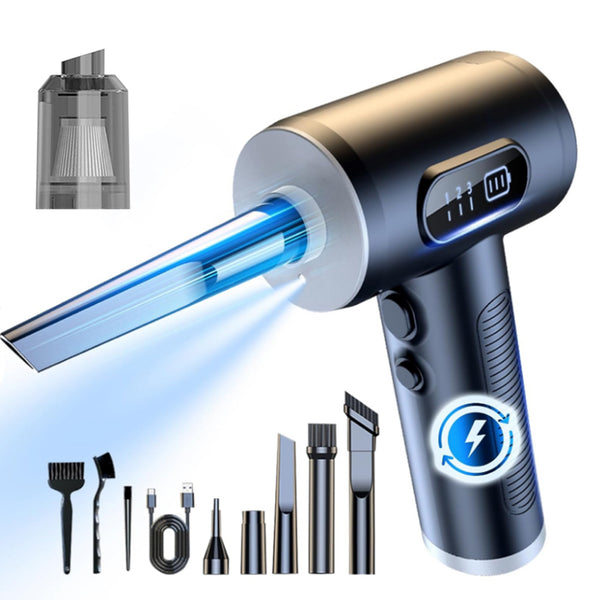 Cordless Electric Compressed Air Dust Air Blower 3-Gear Handheld Vacuum Cleaner for Electronics Computers PC Keyboard