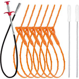 9-Piece Drain Clog Remover and Cleaner Tool Set for Sink and Tub