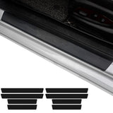 8 PCS Carbon Fiber Texture Car Door Sill Guard Stickers