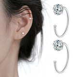 Lightweight Sterling Silver Half Hoop Earrings for Daily Wear Party