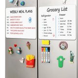 Magnetized Dry Erase Board Sheet Set for Fridge Erasable Refrigerator Whiteboard