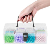24-Grid Small Clear Stackable Storage Boxes Ideal for Jewelry Craft Organizer