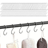 40Pcs Stainless Steel Metal S Shaped Hooks Clothes Hanger for Kitchen Bathroom