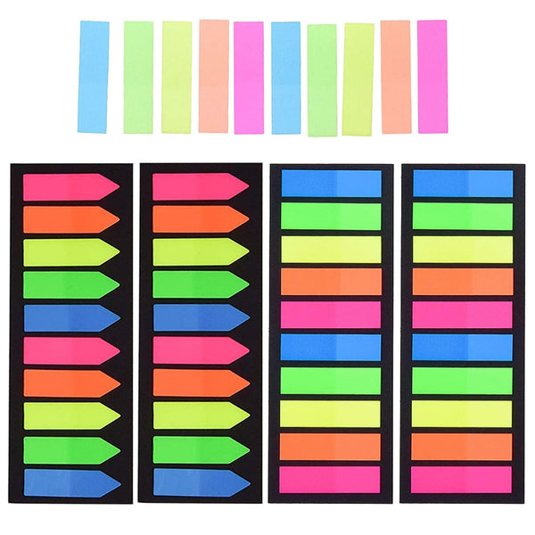 800 Sheets 5-Color Sticky Notes Fluorescence Page Marker Colored Sticky Tabs