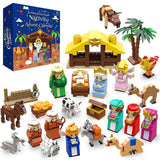 Nativity Advent Calendar 24-Day Building Block Set Christmas Countdown Calendar