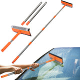 2 in 1 Squeegee Window Cleaner with Long Handle for  Glass Shower