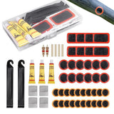 55 Pieces Set Bicycle Puncture Repair Tools for Tire Tube Patch Fix