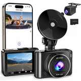 Dual Dash Camera for Cars – 4K Front & 1080P Rear with WiFi and Night Vision