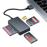 4-in-1 USB 2.0 Memory Card Reader – Adapter for CF, SD, TF, MS Cards