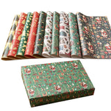 10 Sheets 10 Designs Christmas Wrapping Paper for Gifts and Crafts