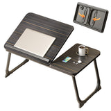 Foldable Laptop Bed Desk for Couch Sofa Large Lap Desk Tray Table with Cup Holder and Tablet Slot