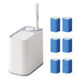 5L Wheeled Bathroom Trash Bin with Toilet Brush 36 Single-Use Heads