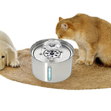 3L Stainless Steel Cat Water Fountain – Automatic Electric Pet Drinking Dispenser for Cats and Dogs