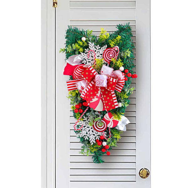 Christmas Hanging Upside-Down Tree Candy Decoration – For Door and Wall