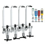 4-Bottle Wall-Mounted Wine Rack and Dispenser for Kitchen or Bar