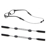 3 PCS Adjustable Black Sports Eyeglass Straps for Men and Women