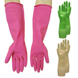 38cm Extra Long Rubber Gloves 3 Pack Heavy Duty Cleaning Gloves for Dishwashing