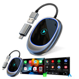 Wireless CarPlay Adapter – Plug & Play Zero Delay Compatible with iOS 10+ & Android 11+ (Cars 2016+)