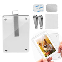2PCS Clear Car Sun Visor Photo Holders with Magnetic Clips for Pictures