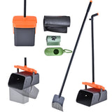 Pooper Scooper Swivel Bin Rake With Bag Attachment For Lawn Yard