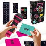 Karaoke Mic Party Game Card Set – Family Board Game for Adults