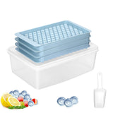 104 Grid Ice Cube Trays for Iced Coffee Cocktails with Storage Bin Scoop Stackable