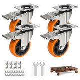 4 PCS Swivel Caster Wheels with Brake for Table Trailer Saw Table Stage Toolbox