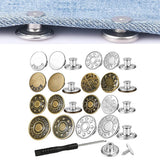 32 PCS Removable Screw Type No Sew Denim Jeans Buttons