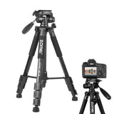 Portable Camera Tripod Adjustable Panhead Travel Stand for DSLR Camera Smart Phone