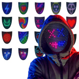 LED Gesture Sensing Mask with 50 Pattern Light Effects for Halloween Parties