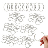 100 PCS Nickel Plated Metal Hinged Binder O Rings for Keys and Scrapbooks