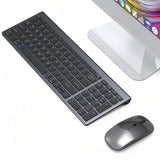 3 Modes Rechargeable Wireless Keyboard and Mouse Combo for Laptop PC Tablet