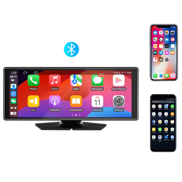 10.26-Inch Portable Wireless CarPlay Touchscreen with Voice Control for Cars