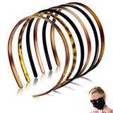 6 Pcs Non Slip Toothed Hair Hoops Thin Plastic Invisible Styling