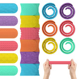 6Pcs Sensory Silicone Snap Bracelets Textured Fidget Toys