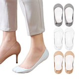 6 Pairs No Show Boat Socks for Women with Silicone Heel Grip