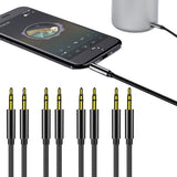 4 PCS 3.5mm AUX Audio Cables for Phones Computers Speakers