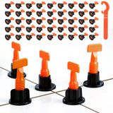 50 PCS Tile Leveling System Clips Levelling Spacer Tiling Tool Floor Wall Wrench