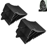 2 PCS Solid Rubber Wheel Chocks Car Truck Rv Camper Trailer Tire Stopper